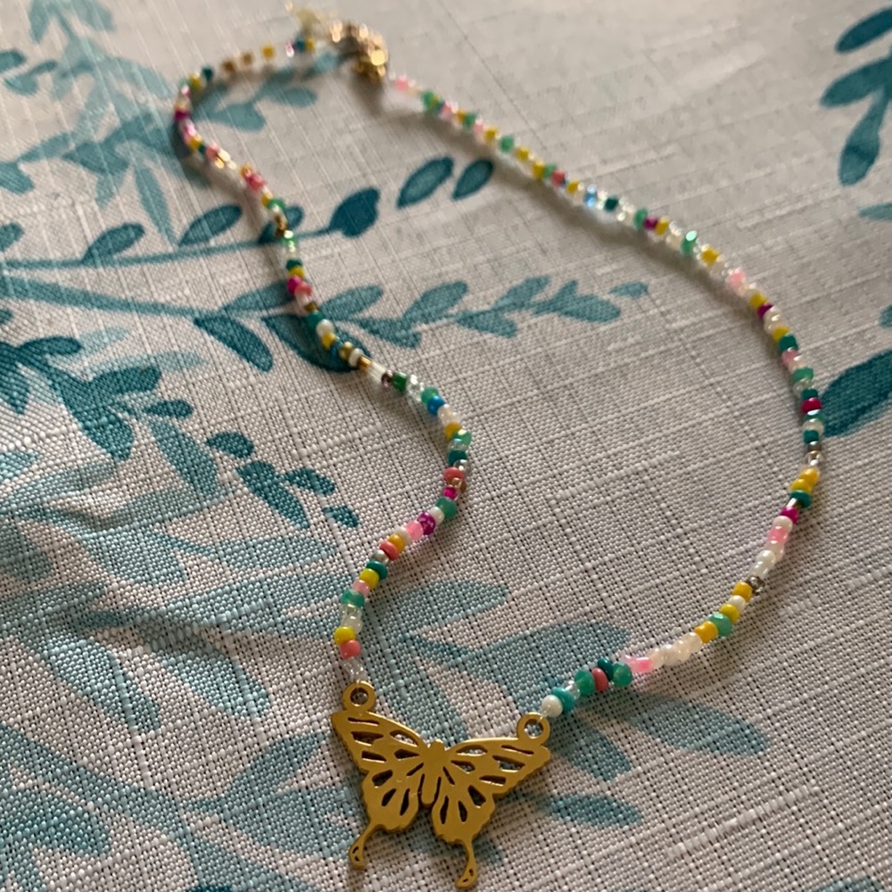 Butterfly necklace handmade
